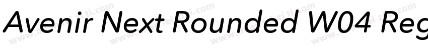 Avenir Next Rounded W04 Regular字体转换